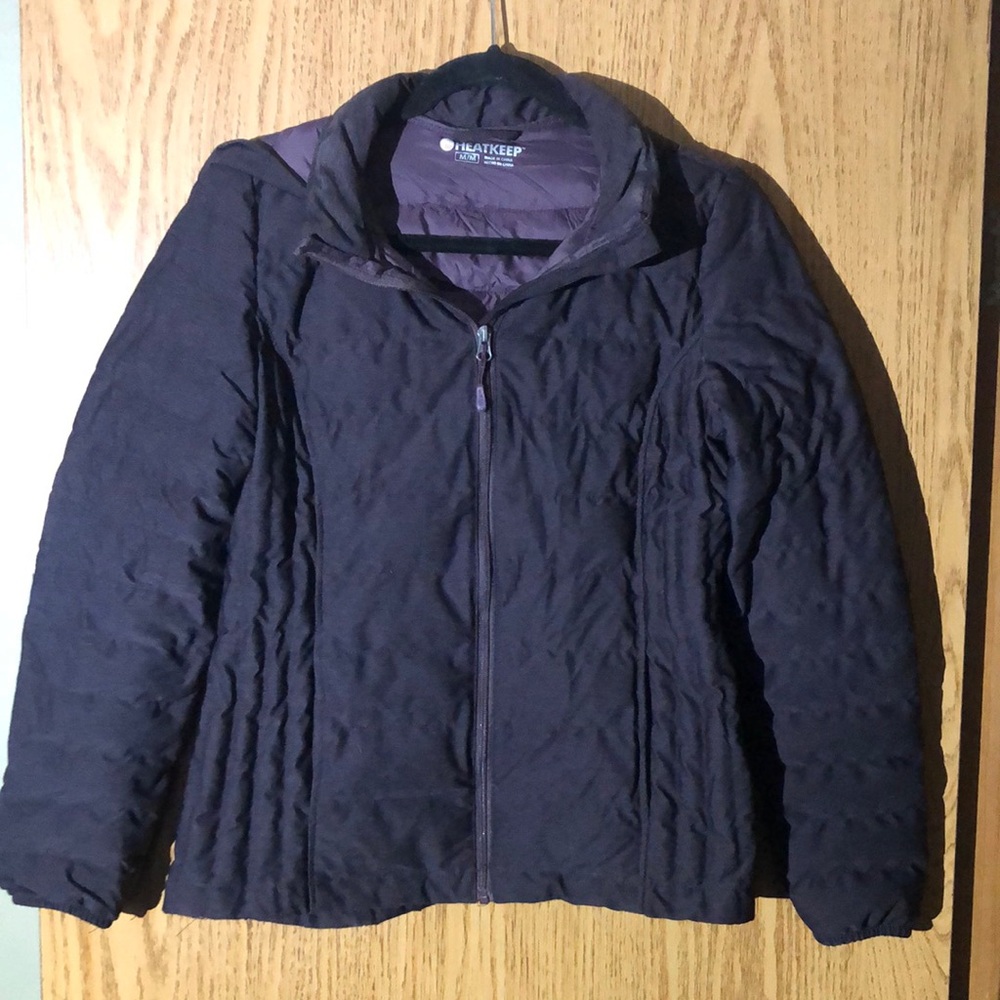 Women’s Heat Keep Medium Puffer Jacket Dark Burgundy